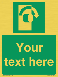 Custom Turn Clockwise Sign